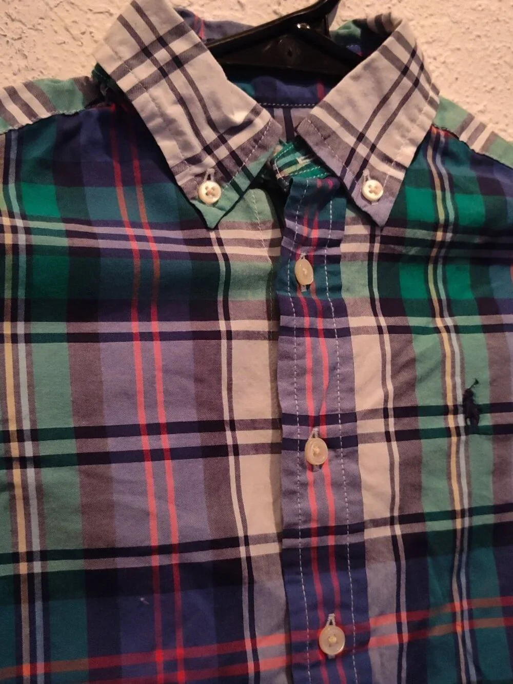 Ralph Lauren, Natural Stretch, Toddler Plaid Shirt, 4/4T